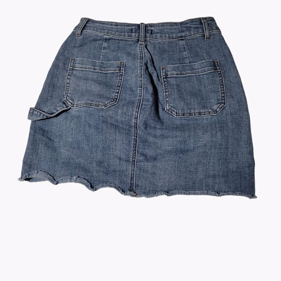 GB Gianni Bini Jean Mini Skirt Womens Size Small Medium Wash Denim - Picture 2 of 4